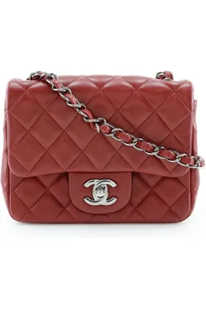 CHANEL Pre-owned, Dame, Rød, ONE SIZE, Uld, Pre-owned Laeder skuldertasker