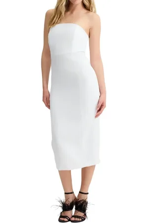 Liu Jo Kjole, Dame, Hvid, L, Uld, Hvid Off-Shoulder Kjole