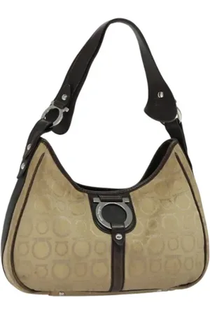 Salvatore Ferragamo Pre-owned, Dame, , ONE SIZE, Uld, Pre-owned Canvas skuldertasker