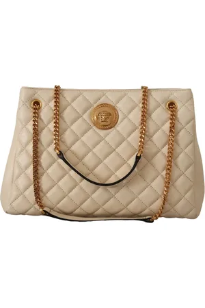 VERSACE Taske, Dame, , ONE SIZE, Læder, Elegant Quiltet Læder Tote Håndtaske