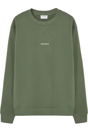 Les Deux Sweathshirts & Hoodies, Herre, Grøn, S, Bomuld, Grøn Logo Mini Sweater