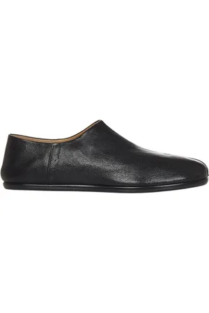 Maison Margiela Sko, Herre, Sort, 43 EU, Læder, Sort Læder Split-Tå Loafers
