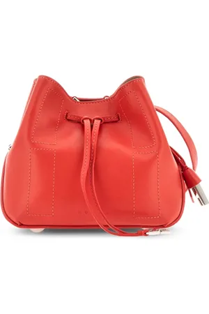Hogan Taske, Dame, Rød, ONE SIZE, Uld, Rød Mini Bucket Taske med Charme