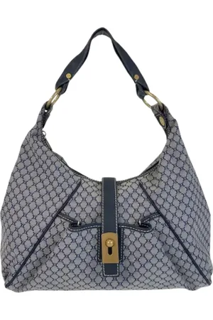 Céline Pre-owned, Dame, Blå, ONE SIZE, Uld, Pre-owned Canvas celine-tasker
