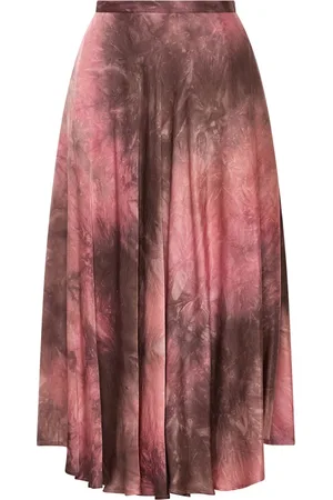 Maliparmi Nederdel, Dame, Lyserød, M, Rosa Brun Viskose Shadows Nederdel
