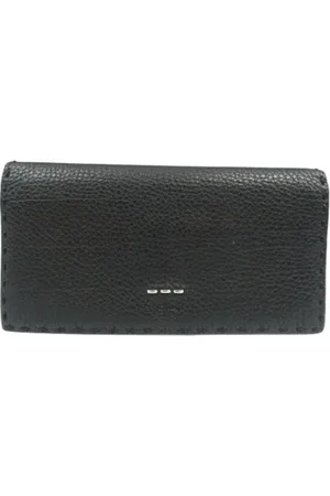 Fendi Pre-owned, Herre, Sort, ONE SIZE, Læder, Pre-owned Laeder punge