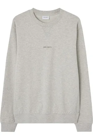 Les Deux Sweathshirts & Hoodies, Herre, Grå, S, Bomuld, Grå Logo Front Sweatshirt