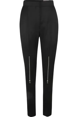 Alexander McQueen Bukser, Dame, Sort, XS, Uld, Sorte Stilfulde Bukser