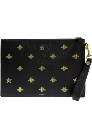 Gucci Pre-owned, unisex, Sort, ONE SIZE, Tyl, Pre-owned Laeder gucci-tasker