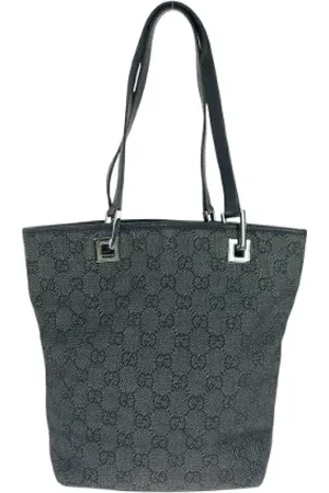 Gucci Pre-owned, Dame, Sort, ONE SIZE, Tyl, Pre-owned Canvas totes