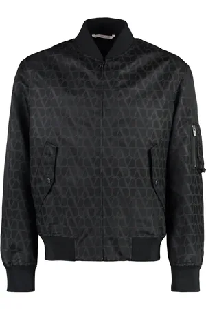VALENTINO GARAVANI Jakke, Herre, Sort, L, Nylon, Iconographe Nylon Bomber Jacket
