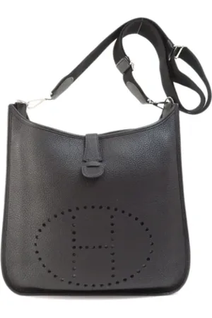 Hermès Pre-owned, Dame, Sort, ONE SIZE, Uld, Pre-owned Stof skuldertasker