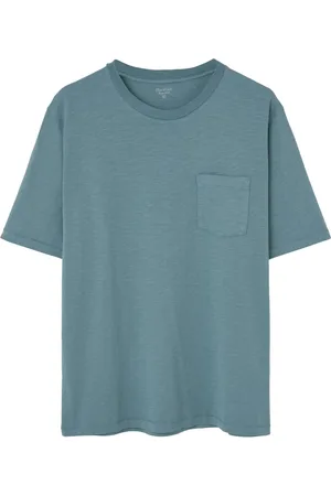 HARTFORD Top, Herre, Grøn, XL, Bomuld, Grøn broderet lomme t-shirt