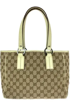 Gucci Pre-owned, Dame, Brun, ONE SIZE, Uld, Pre-owned Canvas totes