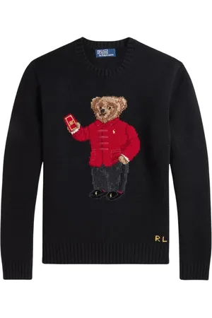 Ralph Lauren Strik, Herre, Sort, L, Uld, Sweatshirts Hoodies