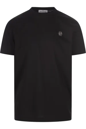 Philipp Plein Top, Herre, Sort, XL, Bomuld, Sorte bomuldst-shirts og polos