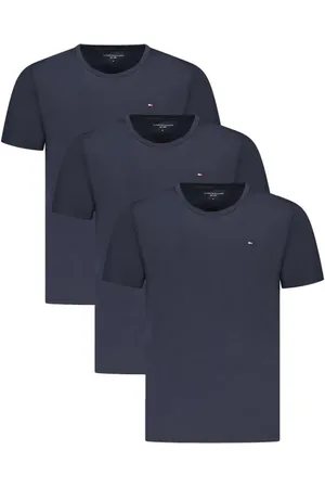 Tommy Hilfiger Top, Herre, Blå, S, Bomuld, Blå Bomuld Crew Neck T-Shirt
