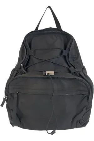 Prada Pre-owned, Dame, Sort, ONE SIZE, Uld, Pre-owned Canvas rygsaekke