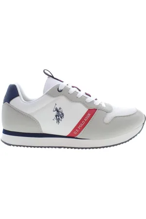 U.S. Polo Assn. Sko, Herre, Flerfarvet, 42 EU, Polyester, Hvid Polyester Sneaker med Kontrastdetaljer