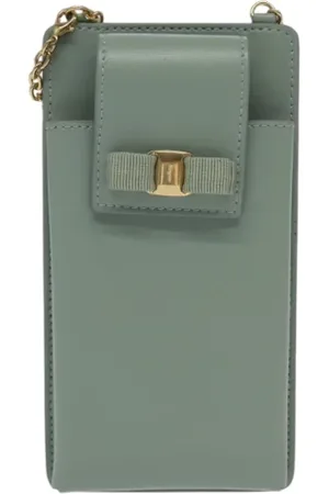Salvatore Ferragamo Pre-owned, Dame, Blå, ONE SIZE, Uld, Pre-owned Laeder skuldertasker
