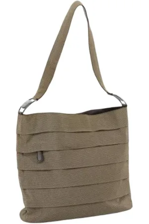 Salvatore Ferragamo Pre-owned, Dame, Brun, ONE SIZE, Uld, Pre-owned Canvas skuldertasker