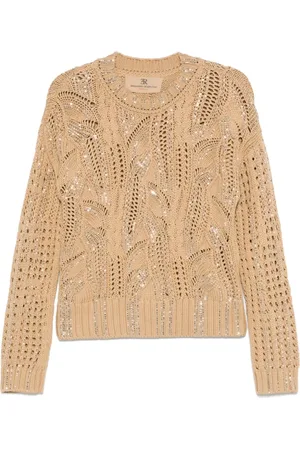 ERMANNO SCERVINO Strik, Dame, , M, Reb Stil Mode Tilbehør