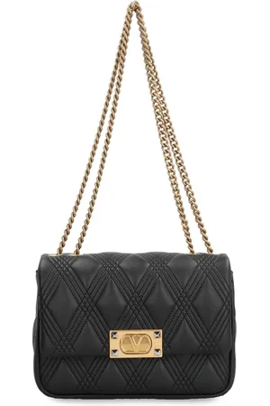 VALENTINO GARAVANI Taske, Dame, Sort, ONE SIZE, Uld, Quiltie Læder Skuldertaske