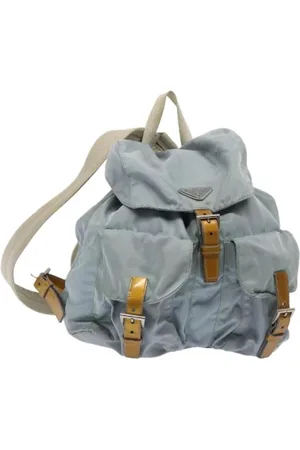 Prada Pre-owned, Dame, Blå, ONE SIZE, Nylon, Pre-owned nylon rygsaekke