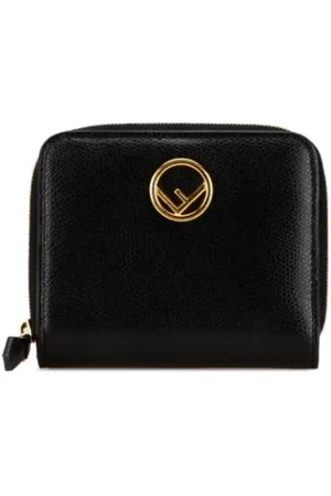 Fendi Pre-owned, Dame, Sort, ONE SIZE, Tyl, Pre-owned Laeder punge