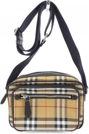 Burberry Pre-owned, Dame, Brun, ONE SIZE, Uld, Pre-owned Stof skuldertasker