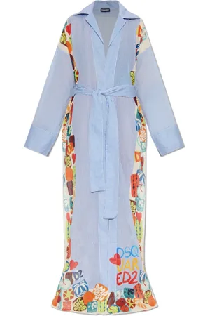 Dsquared2 Bluser & Skjorter, Dame, Blå, S, Bomuld, Bomuld kimono