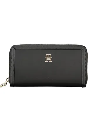 Tommy Hilfiger Tilbehør, Dame, Sort, ONE SIZE, Polyester, Elegant Sort Pung med Flere Rum
