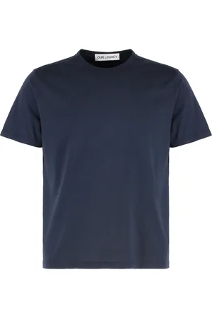 OUR LEGACY Top, Herre, Blå, S, Bomuld, Bomuld Crew-neck T-shirt