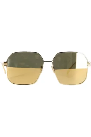 Bottega Veneta Pre-owned, Herre, Gul, ONE SIZE, Uld, Pre-owned Metal solbriller