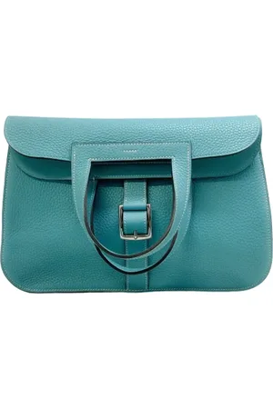 Hermès Pre-owned, Dame, Blå, ONE SIZE, Uld, Pre-owned Laeder hndtasker