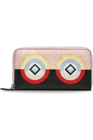 Fendi Pre-owned, Dame, Flerfarvet, ONE SIZE, Tyl, Pre-owned Laeder punge