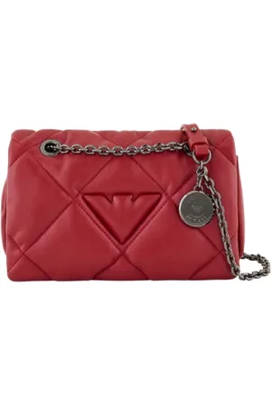 Emporio Armani Taske, Dame, Rød, ONE SIZE, Uld, Rød Quiltet Skuldertaske