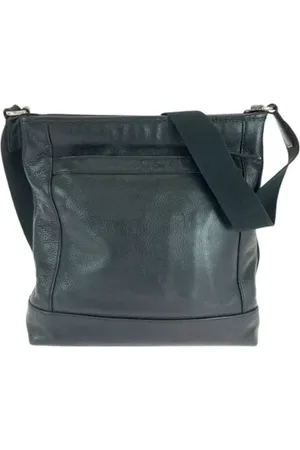 Coach Pre-owned, Herre, Sort, ONE SIZE, Uld, Pre-owned Laeder crossbody-tasker