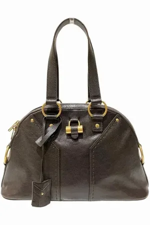Saint Laurent Pre-owned, Dame, Brun, ONE SIZE, Uld, Pre-owned Laeder hndtasker