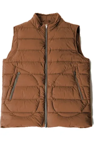 HERNO Jakke, Herre, Brun, M, Nylon, Brun Nylon Dunvest med Fjer