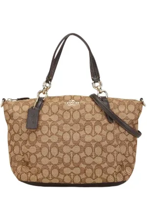 Coach Pre-owned, Dame, Brun, ONE SIZE, Uld, Pre-owned canvas håndtasker