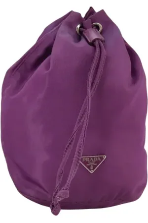 Prada Pre-owned, Dame, Lilla, ONE SIZE, Nylon, Pre-owned nylon pouches