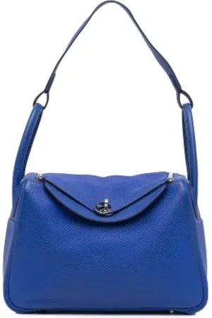 Hermès Pre-owned, Dame, Blå, ONE SIZE, Uld, Pre-owned Laeder skuldertasker