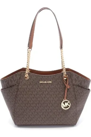 Michael Kors Pre-owned, Dame, Brun, ONE SIZE, Uld, Pre-owned Canvas totes