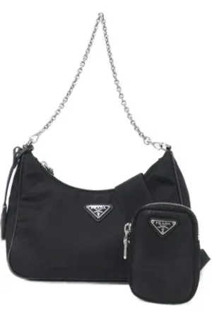 Prada Pre-owned, Dame, Sort, ONE SIZE, Uld, Pre-owned Stof prada-tasker