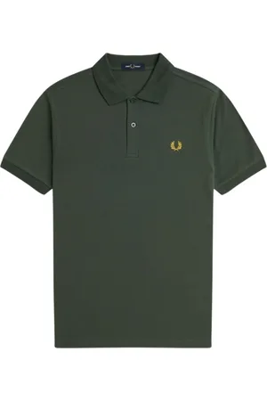 Fred Perry Top, Herre, Grøn, XS, Bomuld, Grøn Bomuld Logo Polo Skjorte