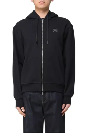 Burberry Sweathshirts & Hoodies, Herre, Sort, L, Bomuld, Sort ZipUp Hoodie til Mænd