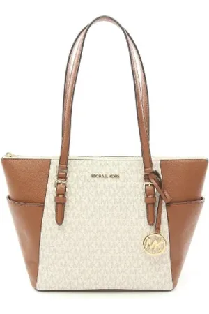 Michael Kors Pre-owned, Dame, Hvid, ONE SIZE, Uld, Pre-owned Canvas skuldertasker