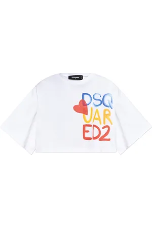 Dsquared2 Top, Dame, Hvid, XS, Bomuld, T-shirt kapsel 