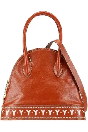 Saint Laurent Pre-owned, Dame, Brun, ONE SIZE, Uld, Pre-owned Laeder hndtasker